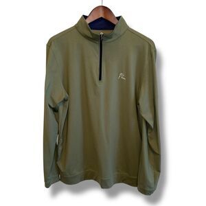 Rhoback Olive Green Performance 1/4 Zip Sweatshirt Sz M